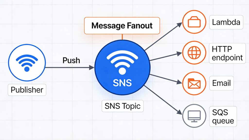 AWS SNS Architecture: Publish-Subscribe with Fan-Out